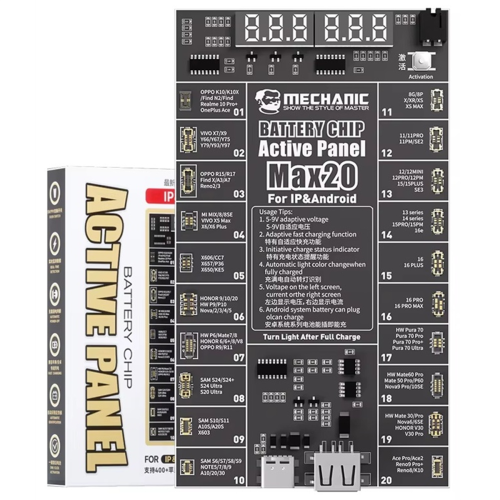 MAX20 Batterij Snelladen Activeringstestbord voor -16 Serie Android Reparatietool 1