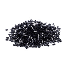 1000x Crimp Terminal Pre Isolierte Ferrule E1008 18AWG 1,0mm2 Silber Schwarz