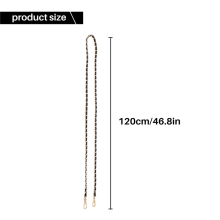 Kette für Handtasche, Schultertasche, Riemen, Ersatzzubehör, Hellgold + Schwarz, 120 cm