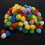 100 Pcs Mixed Color Soft Pompoms for kids Crafts, 20mm 7