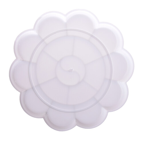 Witte plastic aquarelverfmengpalet met 18 compartimenten 2