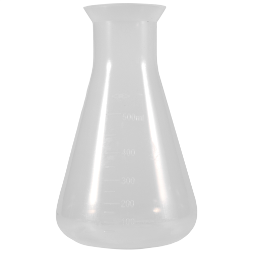 500ml Clear Plastic Laboratory Chemical Conical Flask Storage Bottle 2