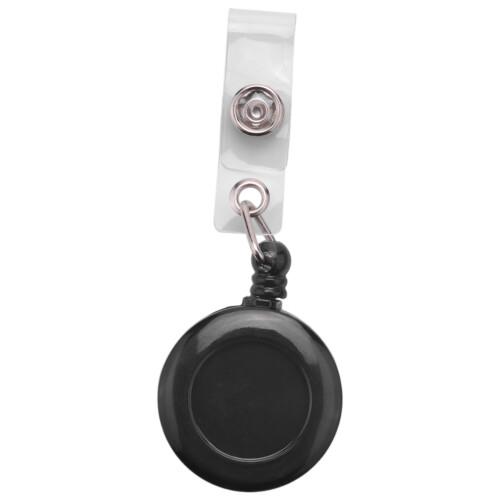 Retractable Yo Key Ring PULL CHAIN Belt Clip ID CARD Holder Ski Pass - Black