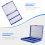Royal Blue Plastic Rectangle Hold 100 Microslide Slide Microscope Box 7