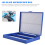 Royal Blue Plastic Rectangle Hold 100 Microslide Slide Microscope Box 5