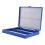 Royal Blue Plastic Rectangle Hold 100 Microslide Slide Microscope Box 1