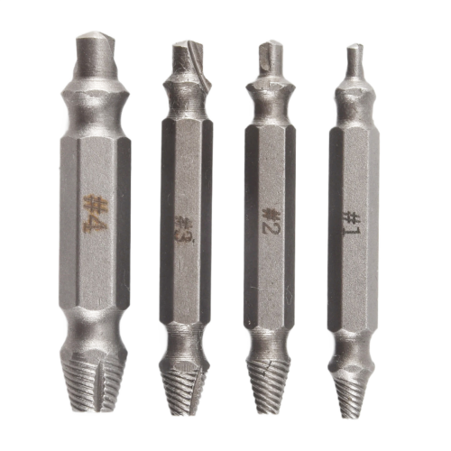 4X Screw Extractor Drill Bits Guide Set Broken Bolt Remover Easy Out #1 #2 #3 #4 2