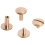10x Arc Solid Brass Button Stud Schraube Nagel zurück Leder Niete Gürtel 8mm 3