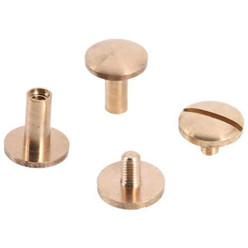 10x Arc Solid Brass Button Stud Schraube Nagel zurück Leder Niete Gürtel 8mm 2