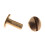 10x Arc Solid Brass Button Stud Schraube Nagel zurück Leder Niete Gürtel 10mm 4