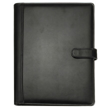 Schwarze A4 Executive Konferenzmappe Portfolio PU Leder Dokumentenorganizer