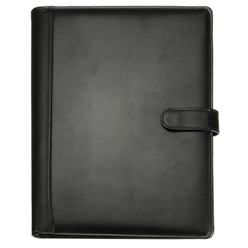 Schwarze A4 Executive Konferenzmappe Portfolio PU Leder Dokumentenorganizer