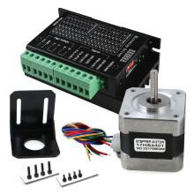 TB6600 4A 9-42V stappenmotordriver CNC-controller met Nema 17 bipolaire 1,7A 40N.Cm houdkoppel en montagebeugel voor 3D-printer, hobbyrouter
