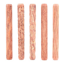 5 STÜCKE Keramik Werkzeuge Holz Handrollen für Ton Stempel Muster Roller