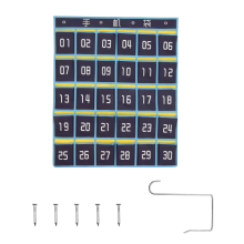 Nummerierter Taschendiagramm-Klassenzimmer-Organizer für Handys und Taschenrechnerhalter (30 Taschen, blaue Taschen)