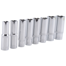 Nuovo set di bussole profonde professionali da 8 pezzi con attacco da 3/8 di pollice, metriche, da 10 mm a 19 mm