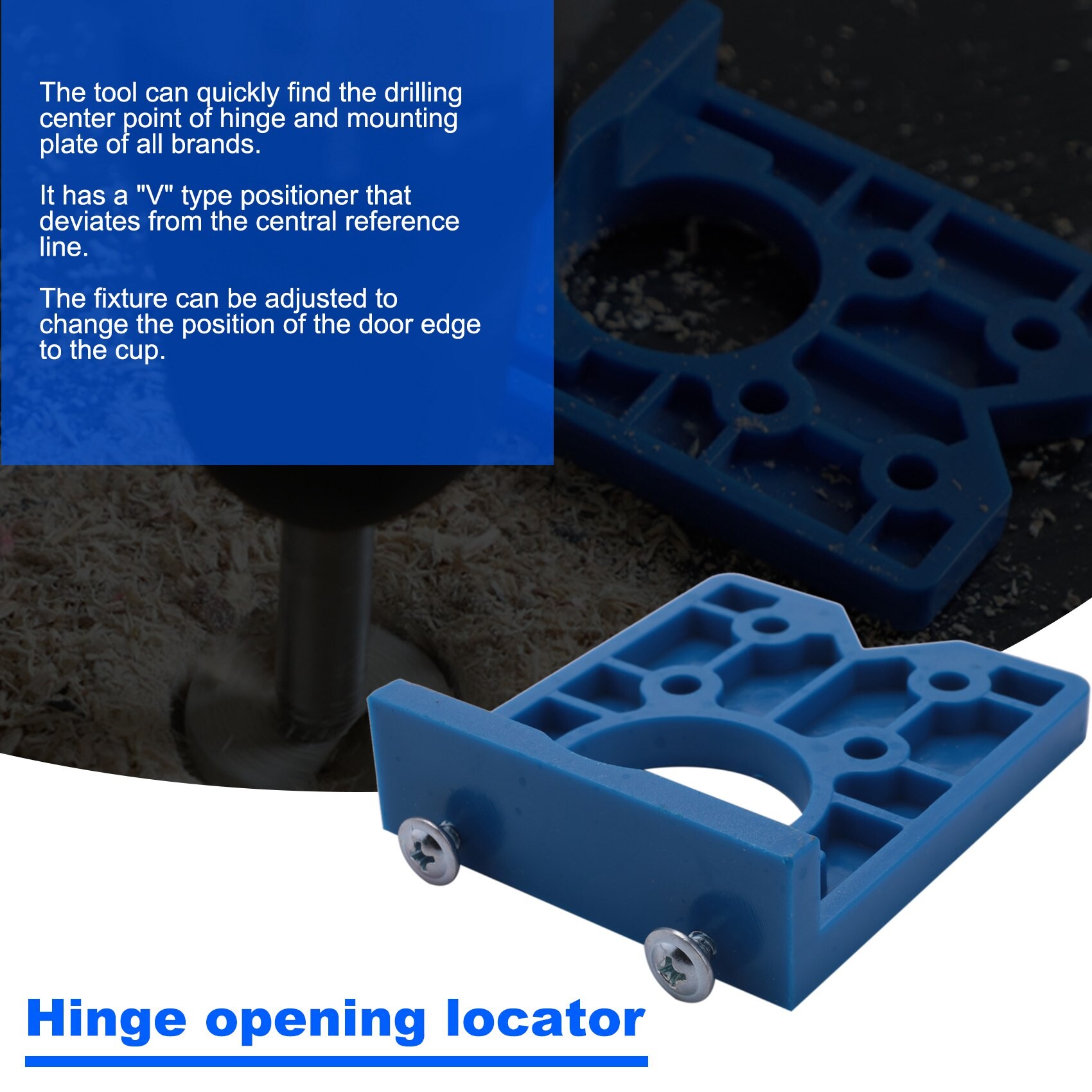 Bestgle 35mm Charnière Gabarit Ensembles De Forets Gabarit De Charnière Dissimulé Gabarit De Perçage Charniere Trou De Positionneur De Bits Pour Charnières De Placard Et Plaques De Montage