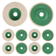 Lot de 10 disques de polissage ronds en laine de 100 mm, 4 pouces, pour outils métalliques en cuivre, fer et aluminium