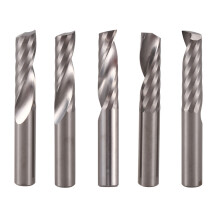 5 stuks 6 mm 1/4 inch hardmetalen CNC-freesbits met één enkele groef en freesgereedschap 22 mm