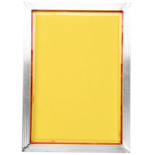 1 Stück 120T Mesh Wiederverwendbarer Aluminium-Siebdruckrahmen 27 x 39 cm mit 300 Tpi Gelb zur Herstellung von Schablonen