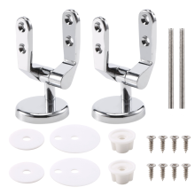 Legierung Ersatz WC-Sitz Scharniere Halterungen Set Chrom mit Armaturen Schrauben für Zubehör
