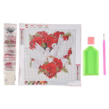 Volldiamant rund 5D DIY "Love Flower" bestickt - Strass Geschenk