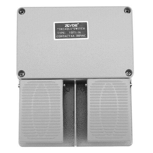 Foot switch YDT1-16 aluminum shell gray double pedal machine tool accessories 1