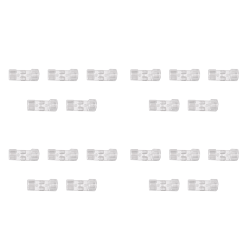 Lot de 20 pinces de fixation pour câbles USB (couleur transparente) 2
