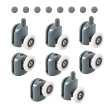 8-teilige Duschtürrollen, Rollen, Gleitrollenführung, Ersatzteile, Glasscheiben, Räder, Läufer, Badezimmerersatz (Einzelrad)