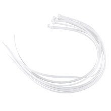 10x extra lange 76 cm kabelbinders met witte ritssluiting