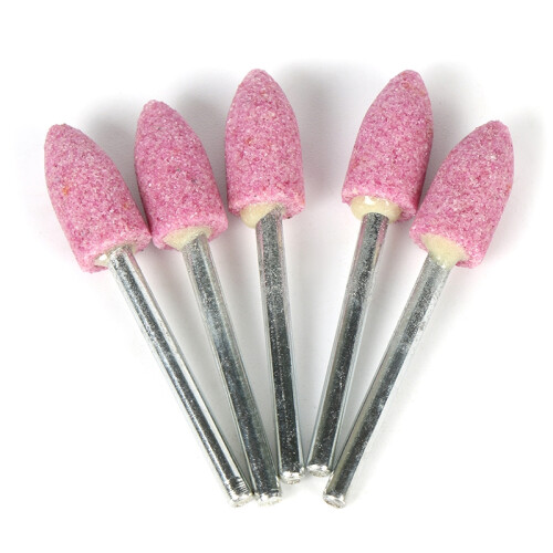 10Pcs Abrasive Mounted Stone For Accessories Grinding Wheel Head Rotary Tools -Shape Pink 2