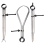 Feder Innen Außen Teiler Messschieber Set 8-Zoll Maschinist Tools 3-Pack 4