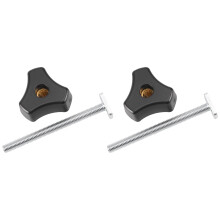 2 Set T-schroef en M8 kunststof handvat, metalen snelwerkende klem voor T-sleuf T-track DIY houtbewerkingsgereedschap