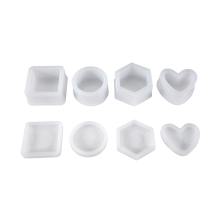4-pack doos hars mallen sieraden hartvormige / zeshoekige / ronde en vierkante epoxy containers met deksel