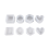 4 Pack Box Resin Molds Jewelry Heart Shape /Hexagon/Round and Square Epoxy Containers with Lid 1