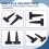 6 PCS 4 Inch T-Strap Hinges Rustic Gate Strap Hinge Rustproof Door Black for , Fence and Barn Gates 8