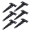 6 PCS 4 Inch T-Strap Hinges Rustic Gate Strap Hinge Rustproof Door Black for , Fence and Barn Gates 4