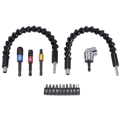 Flexible Drill Extension Hex Shank Nut Driver Bit Set, 3Pcs Universal Socket Adapter Screwdriver Set