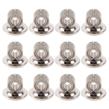 Lot de 12 pinces porte-crayons en acier inoxydable avec boucle à ressort réglable et clip auto-adhésif
