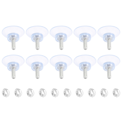 10 Pcs Rubber Strong Suction Cup Replacements for Glass Table Tops with M6 Screw 2