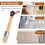 Pennelli per gesso e cera: pennello piatto e rotondo con setole, pennelli multiuso (4 pezzi) 8