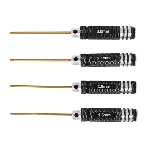 4 Pcs 1.5 / 2.0 2.5 3.0 mm Hex Screwdriver Set Titanium Wrench Tool for Multi- FPV RC 1