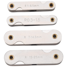 Radiusmessgerät-Set, 4-teiliges Edelstahl-Filetmesswerkzeug (R0,3–1,5/R1–6,5/R7–14,5/R15–25)