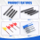 10Pcs Carbide Insert Blades + 4Pcs Lathe Turning Tool Holder Set Wrench for Machine Sets 9