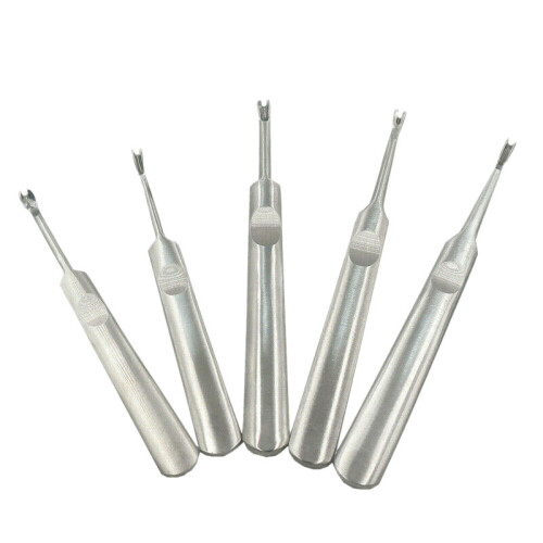 5Pcs U V Shaped Stitching Groover Skiving Edge Beveler Leather Craft DIY Tool Kit 1