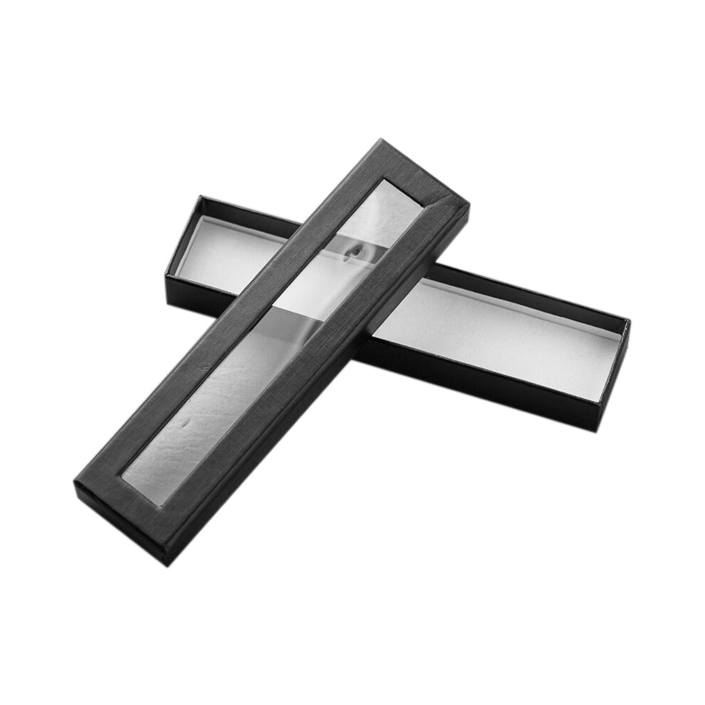 10 Pezzi/Set Scatola Per Penne Finestra Trasparente Carta Imballaggio Metallo Regalo All'ingrosso