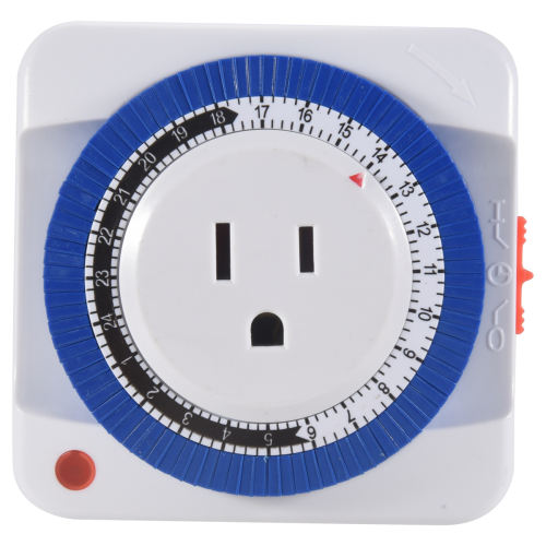 24-Stunden-Timer-Steckdose, mechanischer Programmschalter, 125-V-Steckdosenschutz, energiesparend (US-Stecker) 2