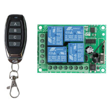 DC 12V 4CH 4 CH Drahtlose Fernbedienung Licht Schalter Radio Empfänger Modul + Sender Garage Türen/Lampe