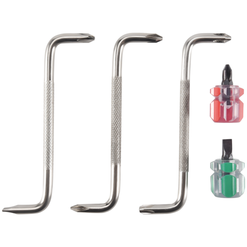 5 in 1 Offset Screwdriver Z Shaped Screwdrivers Magnetic Slotted Double Head Hand Tool Set 2