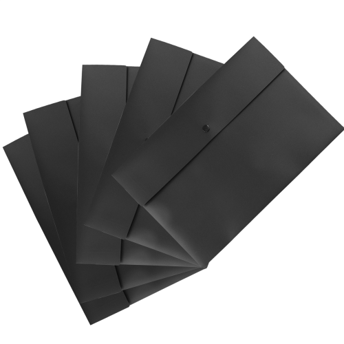 5 Folder Pocket Plastic Envelope Flat File Letter Organizer with Snap Closure A4 Size 2